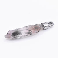 Handmade Super 7 Hammered Sterling Silver Pendant