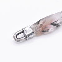 Handmade Super 7 Hammered Sterling Silver Pendant