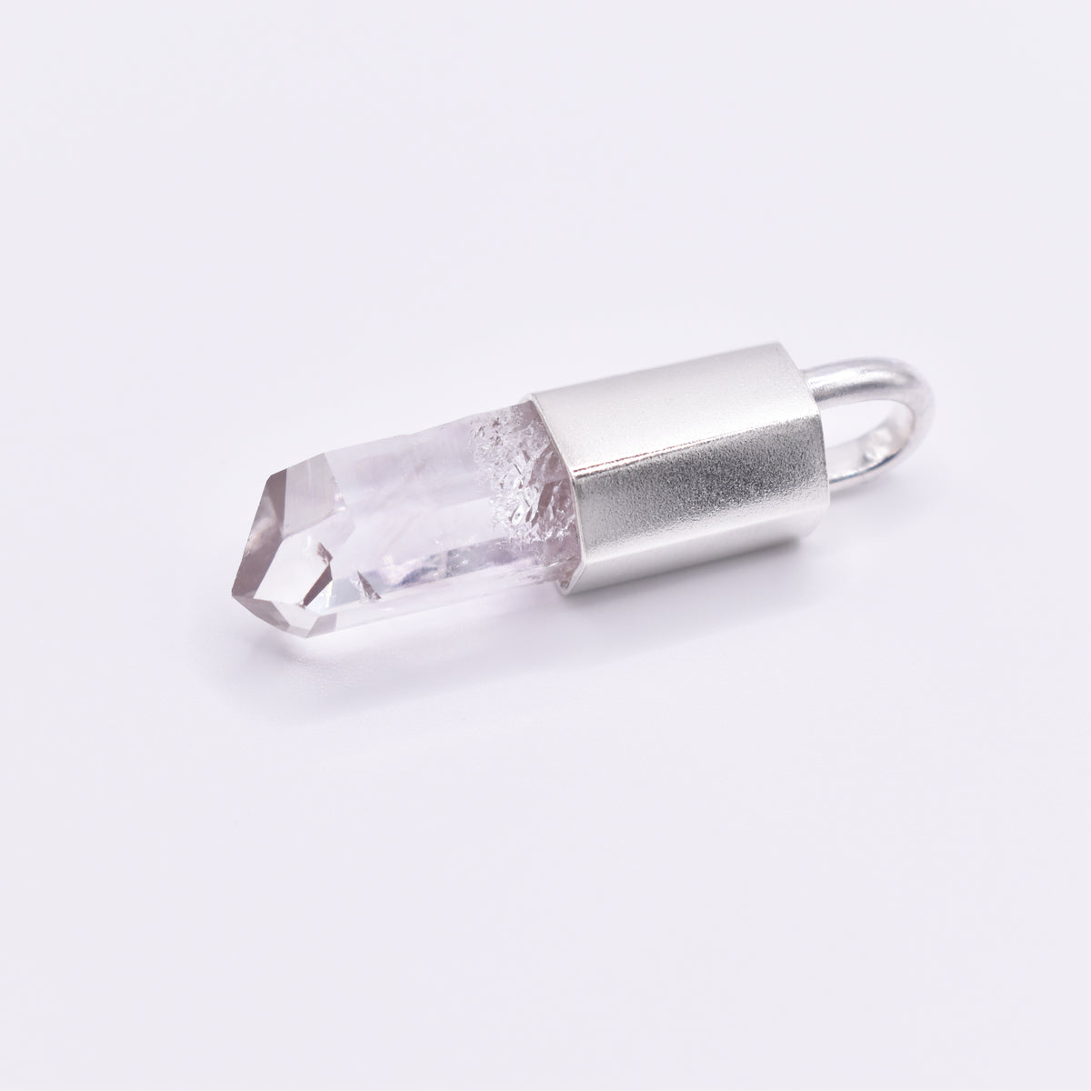 Handmade Brandberg Dow Quartz Sterling Silver Crystal Pendant