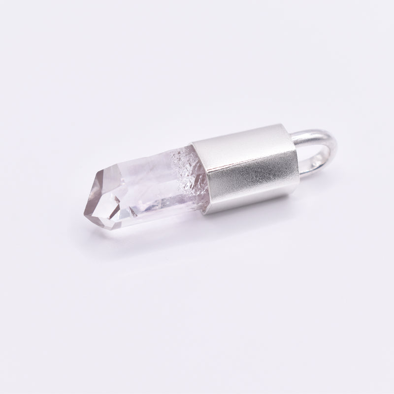 Handmade Brandberg Dow Quartz Sterling Silver Crystal Pendant