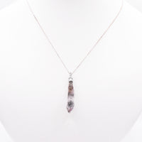 Handmade Super 7 Hammered Sterling Silver Pendant
