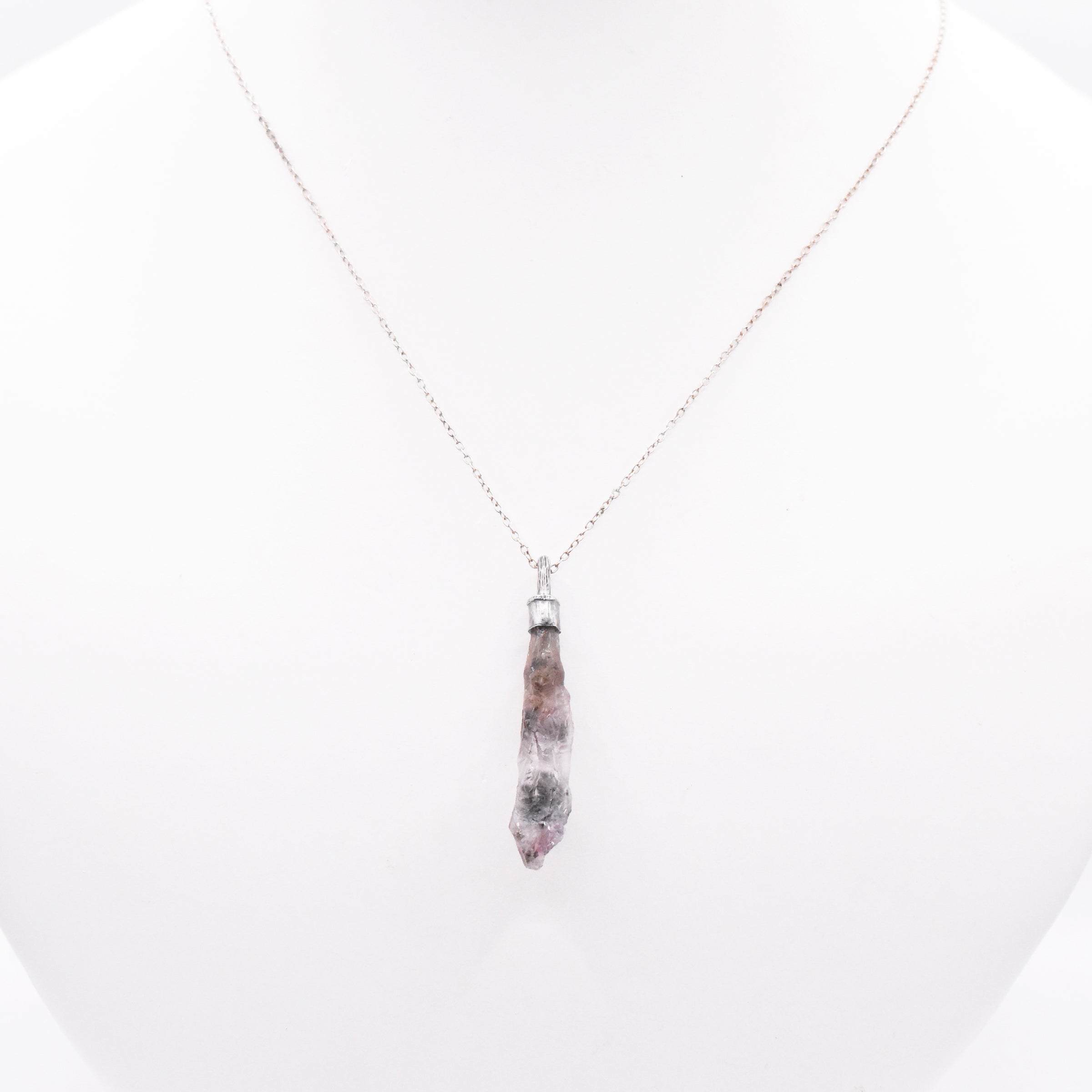 Handmade Super 7 Hammered Sterling Silver Pendant