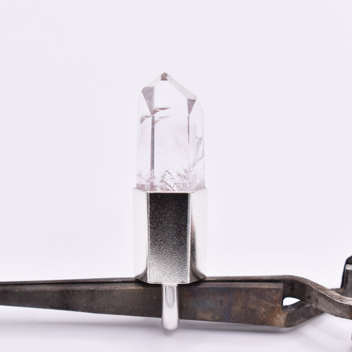 Handmade Brandberg Dow Quartz Sterling Silver Crystal Pendant