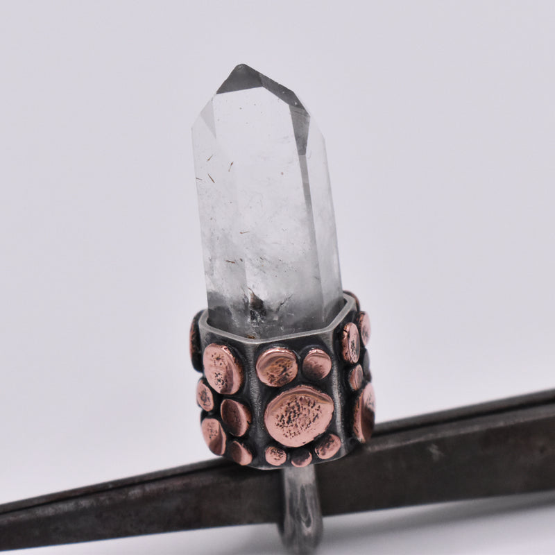 Handmade Brandberg Oxidised Sterling Silver and Copper Pendant