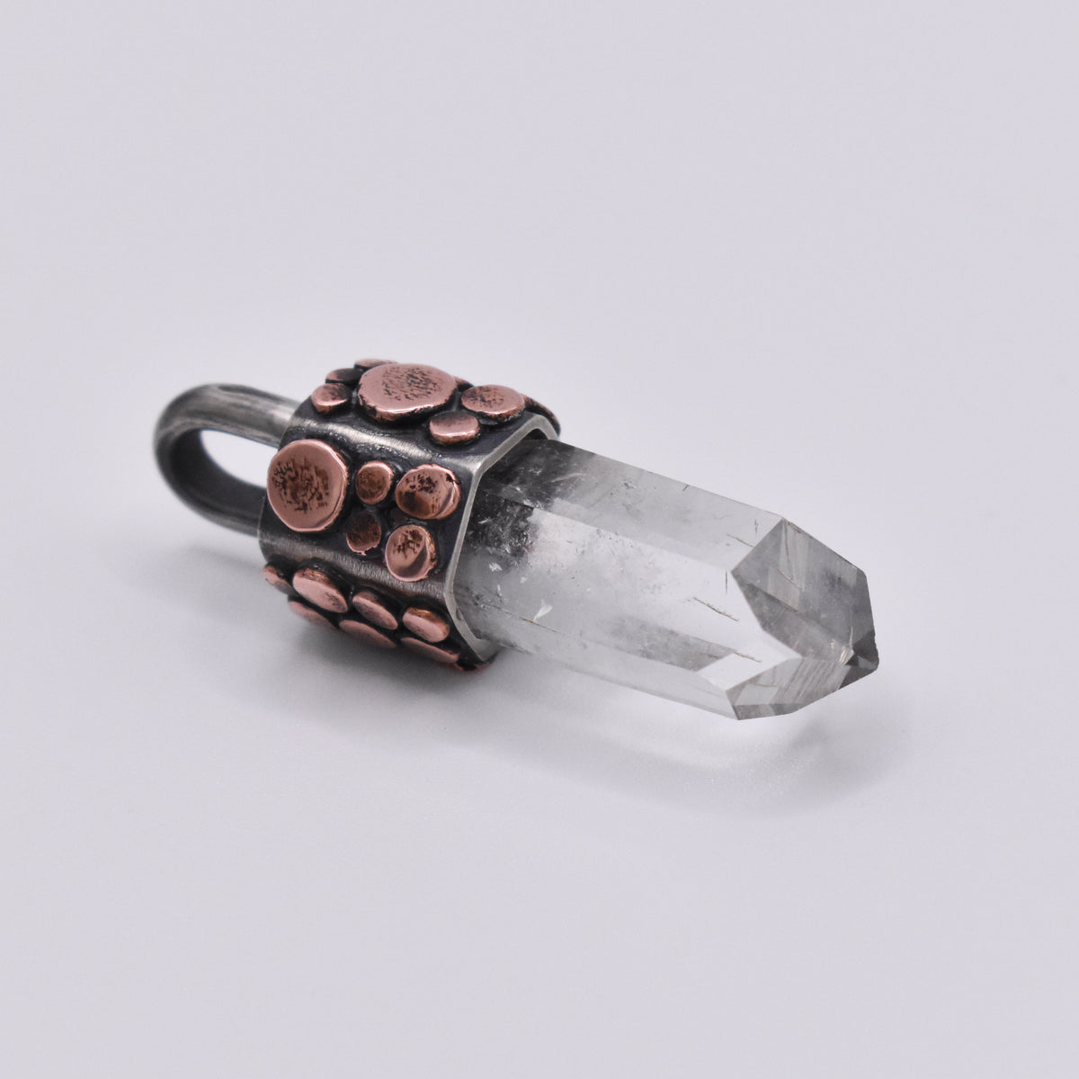 Handmade Brandberg Oxidised Sterling Silver and Copper Pendant