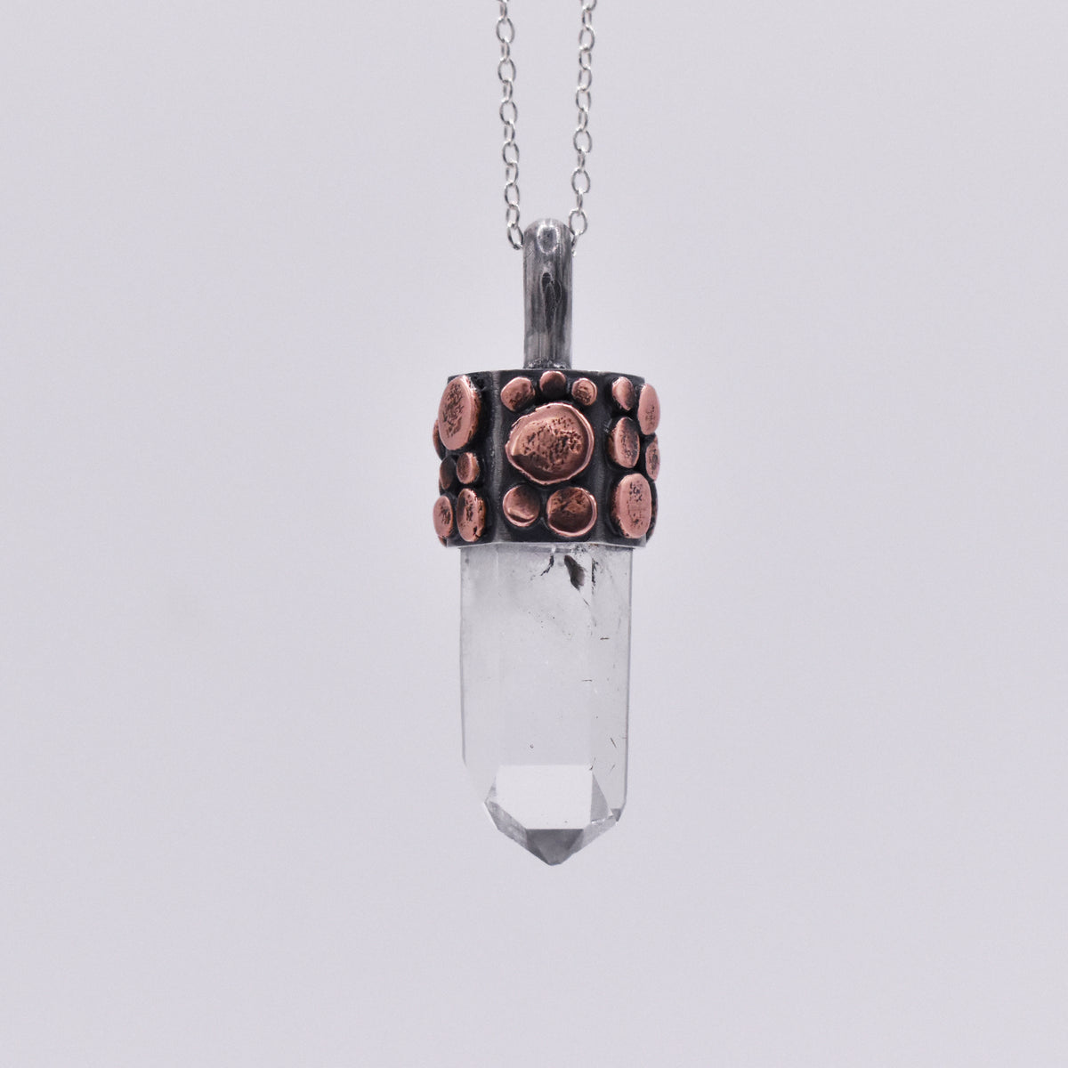 Handmade Brandberg Oxidised Sterling Silver and Copper Pendant