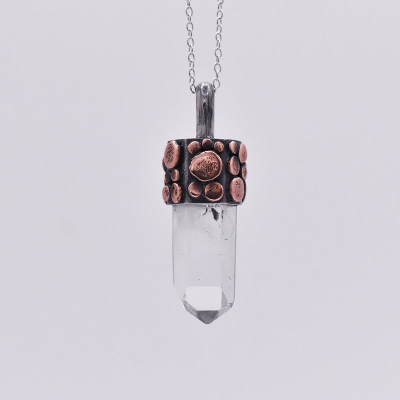 Handmade Brandberg Oxidised Sterling Silver and Copper Pendant