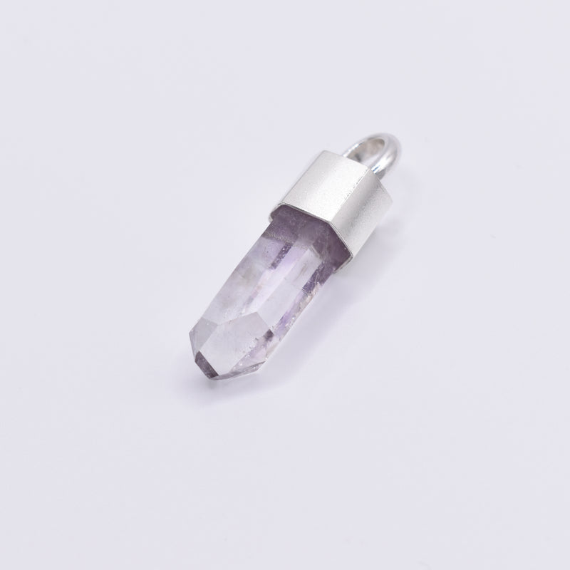 Handmade Brandberg Quartz Sterling Silver Crystal Pendant