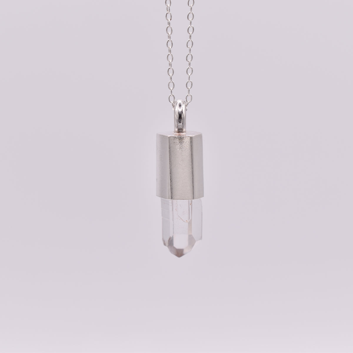 Handmade Brandberg Quartz Sterling Silver Pendant