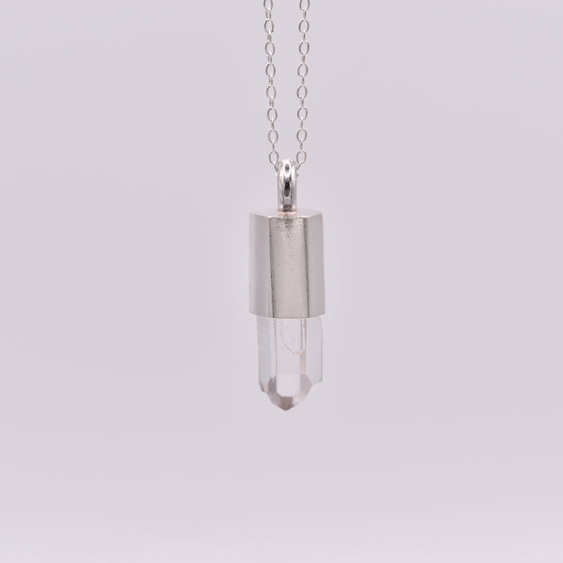 Handmade Brandberg Quartz Sterling Silver Pendant