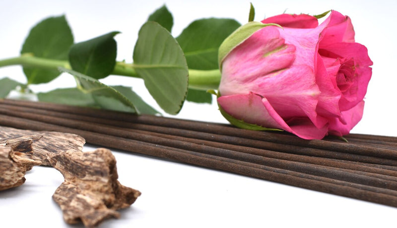 Limited Edition Organic Rose & Oud (Agarwood) Incense Sticks