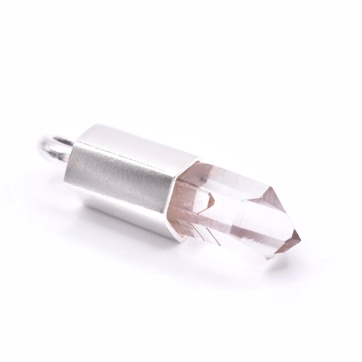 Handmade Brandberg Quartz Sterling Silver Pendant