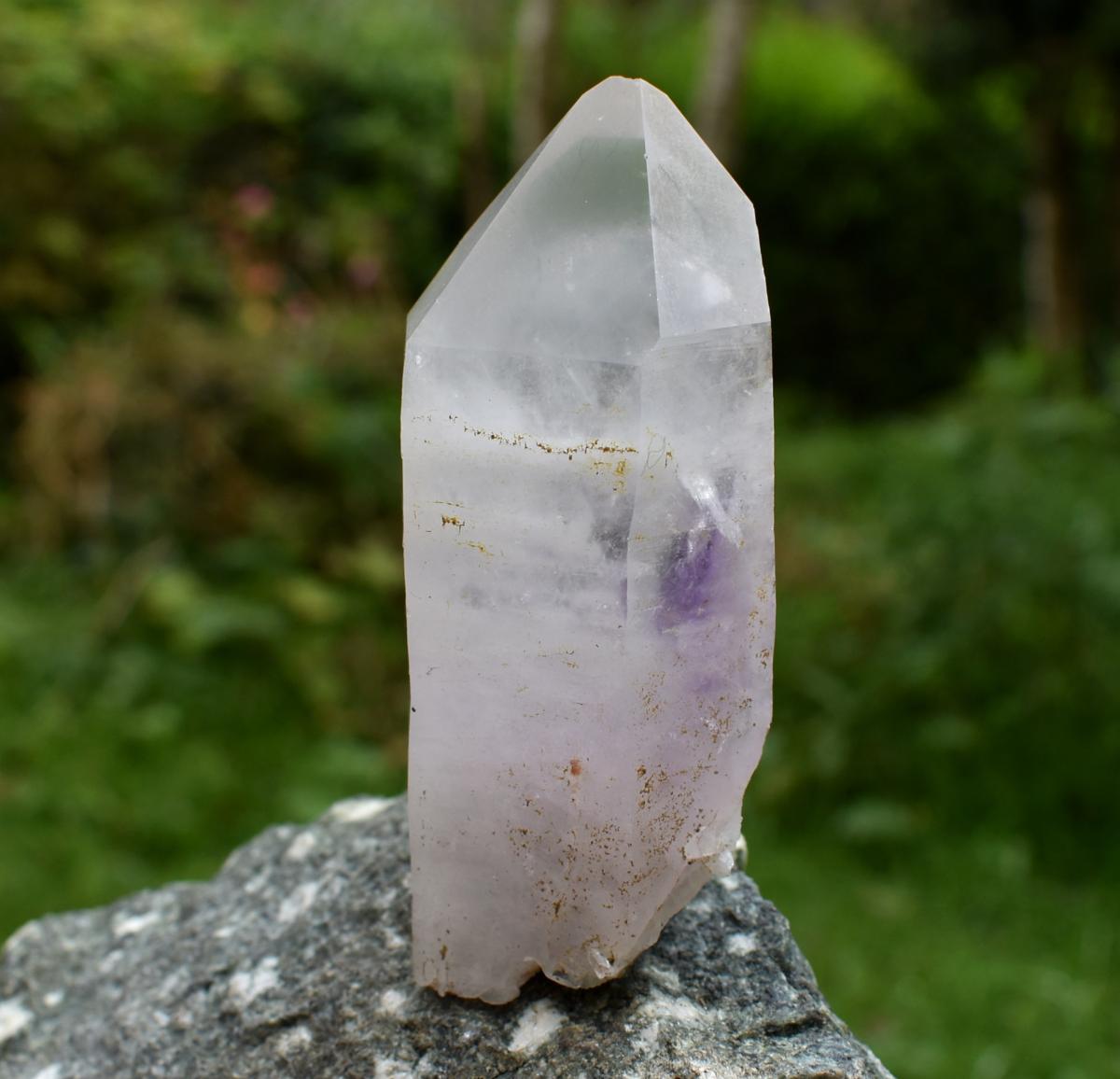 Brandberg Amethyst Flame Self-Healed Penetration Bridge Rainbow Crystal