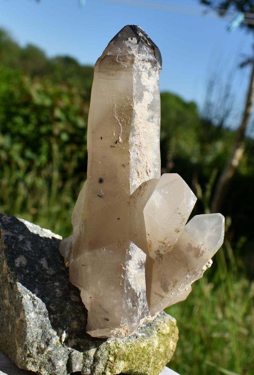 Brandberg Quartz Black Phantom Sceptre Cluster