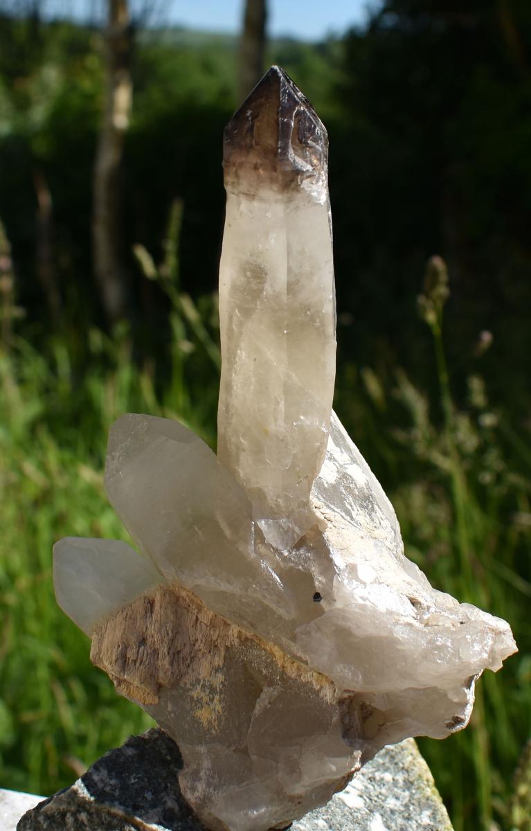 Brandberg Quartz Black Phantom Sceptre Cluster