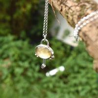 Handmade Citrine & Mahenge Pink Spinel Silver & Gold Pendant