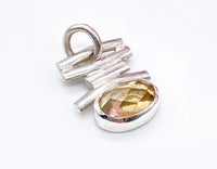 Handmade Citrine Silver Pendant