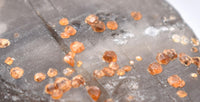 Orange Garnets on Self-Healed Smokey DT Elestial Quartz