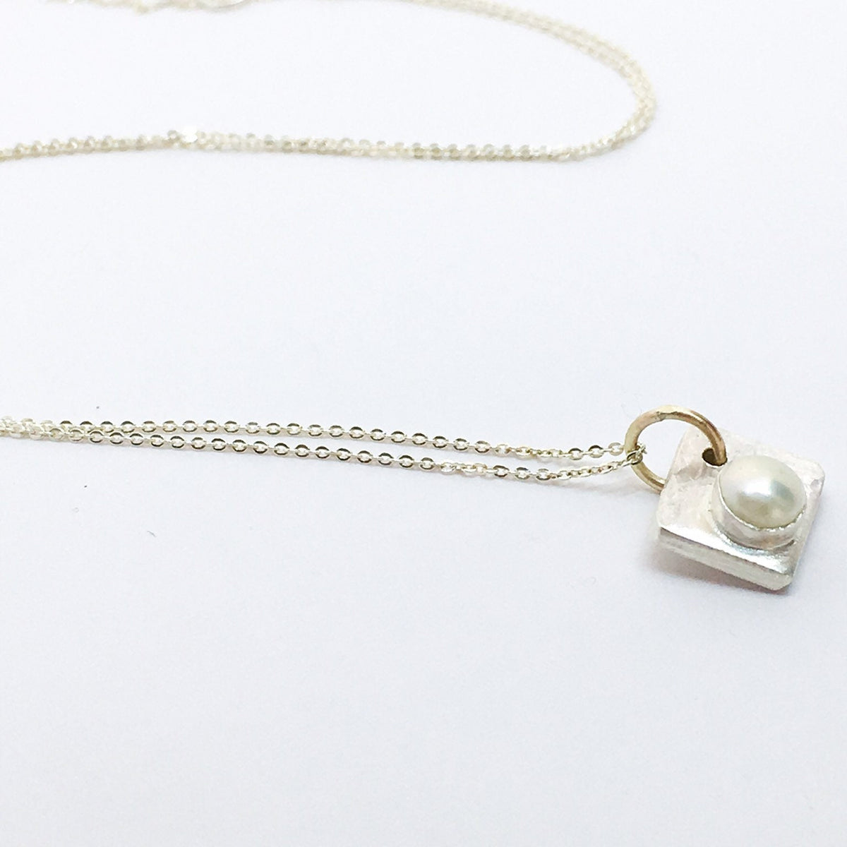 Freshwater Pearl Sterling Silver and Gold Pendant