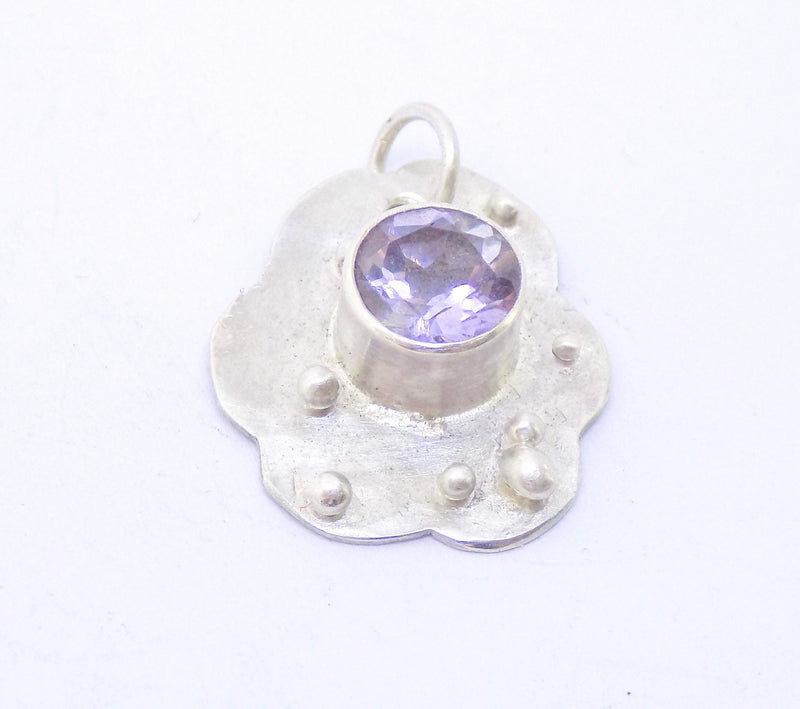 Handmade Amethyst Sterling Silver Pendant