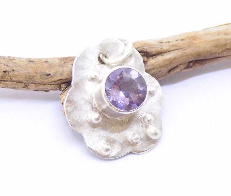 Handmade Amethyst Sterling Silver Pendant