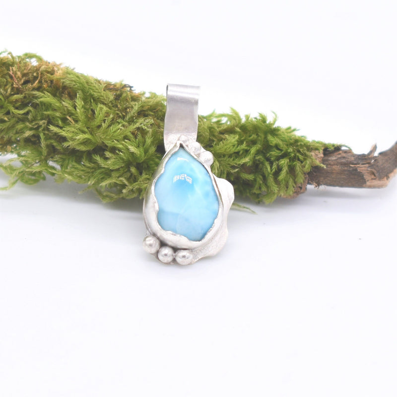 Handmade Larimar Sterling Silver Pendant