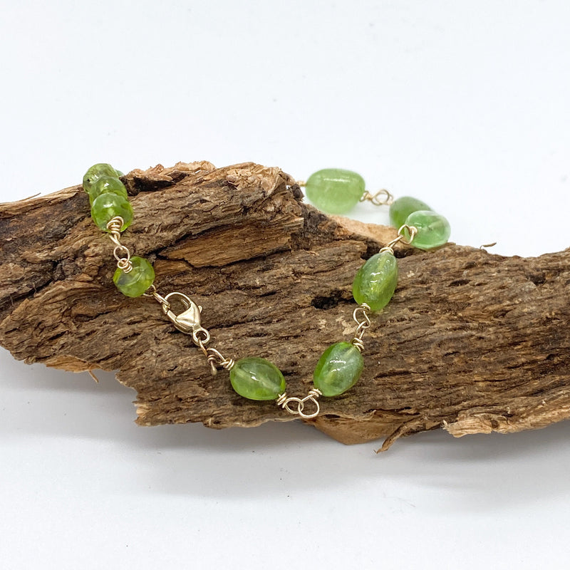 Gold Peridot Bracelet