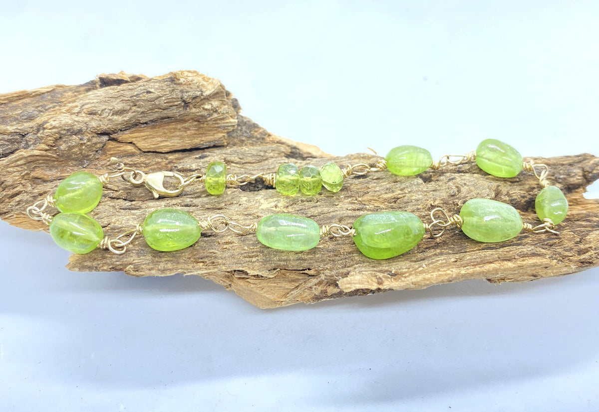 Gold Peridot Bracelet