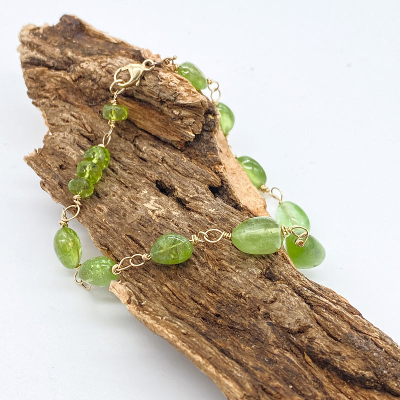 Gold Peridot Bracelet