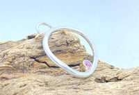 Pink Sapphire Silver & Gold Pendant