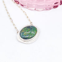 Handmade Opal Sterling Silver Necklace