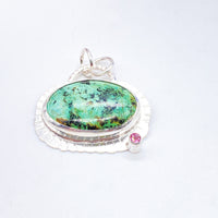 Handmade Tibetan Turquoise Sterling Silver Pendant