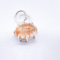 Rutilated Quartz Sterling Silver Pendant