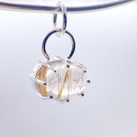Rutilated Quartz Sterling Silver Pendant