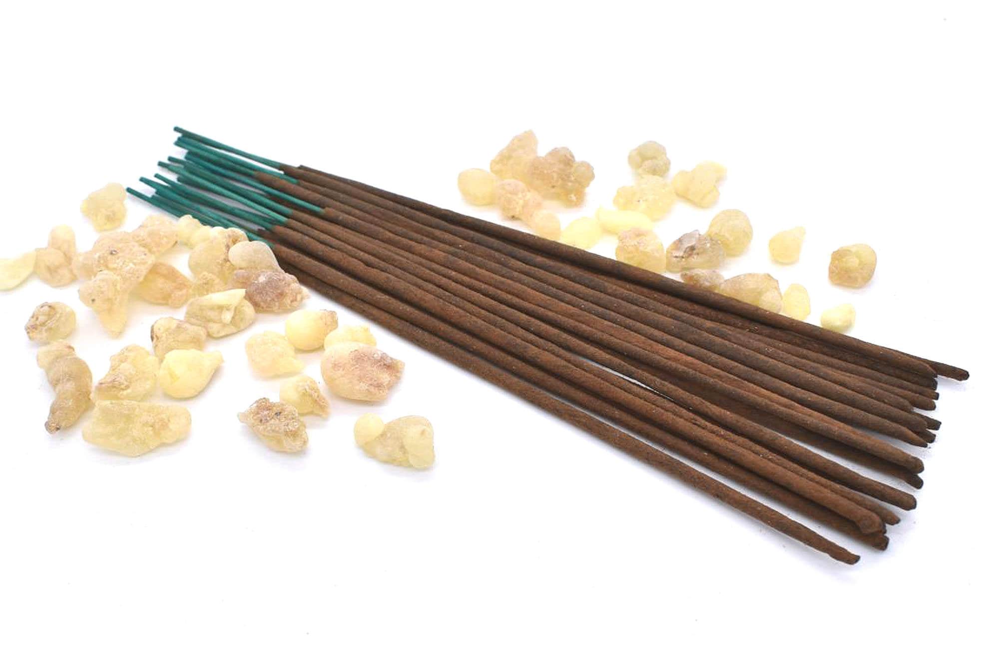 Organic Frankincense Incense Sticks ~ Double Strength Temple Grade ~ Hand Rolled Luxury Incense