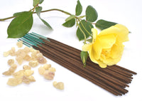 Organic Frankincense & Rose Incense Sticks ~ Hand-Rolled Luxury Incense ~ Natural Aromatherapy