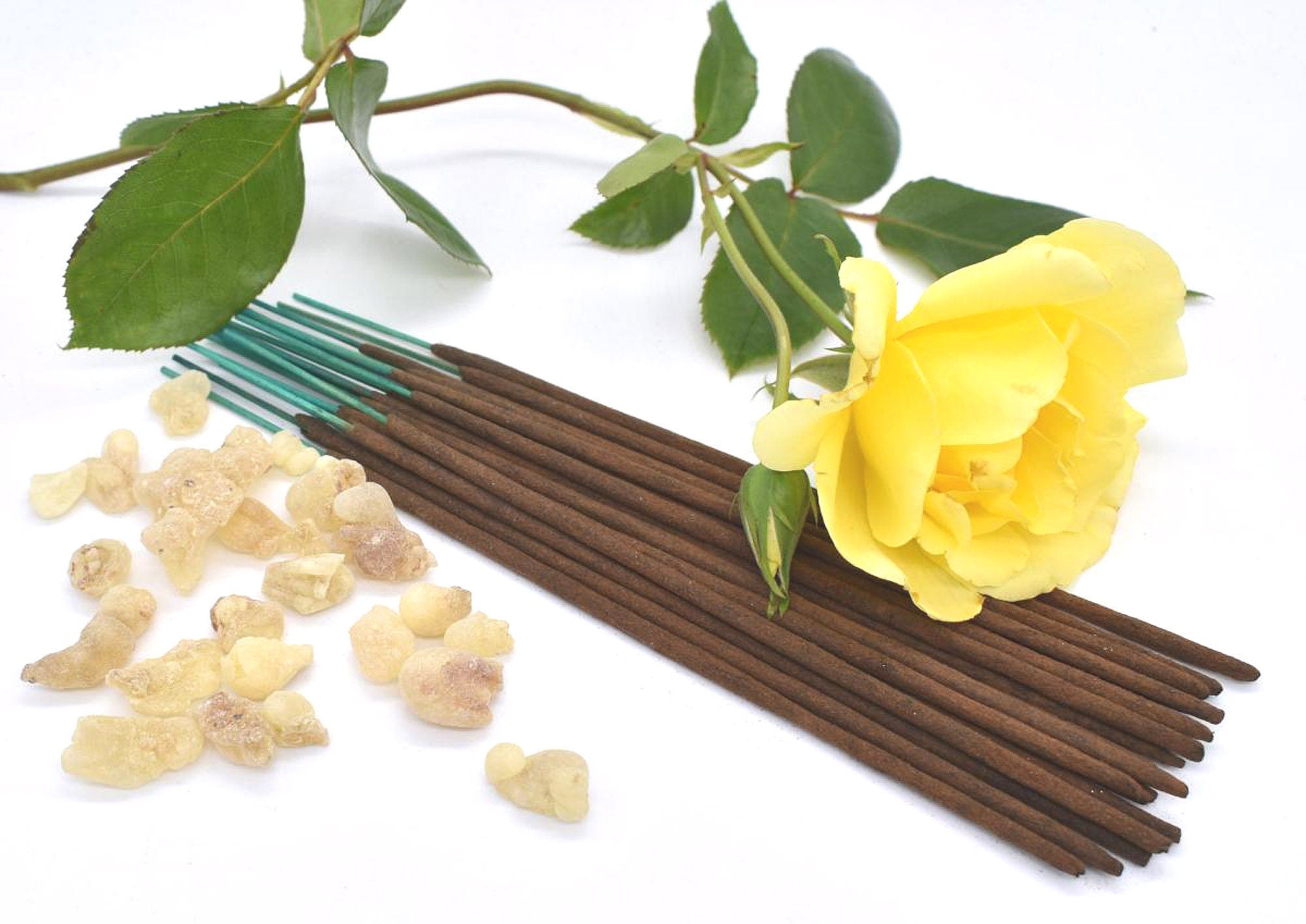 Organic Frankincense & Rose Incense Sticks ~ Hand-Rolled Luxury Incense ~ Natural Aromatherapy