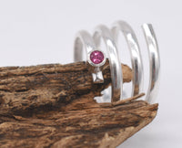 Pink Tourmaline Sterling Silver Ring