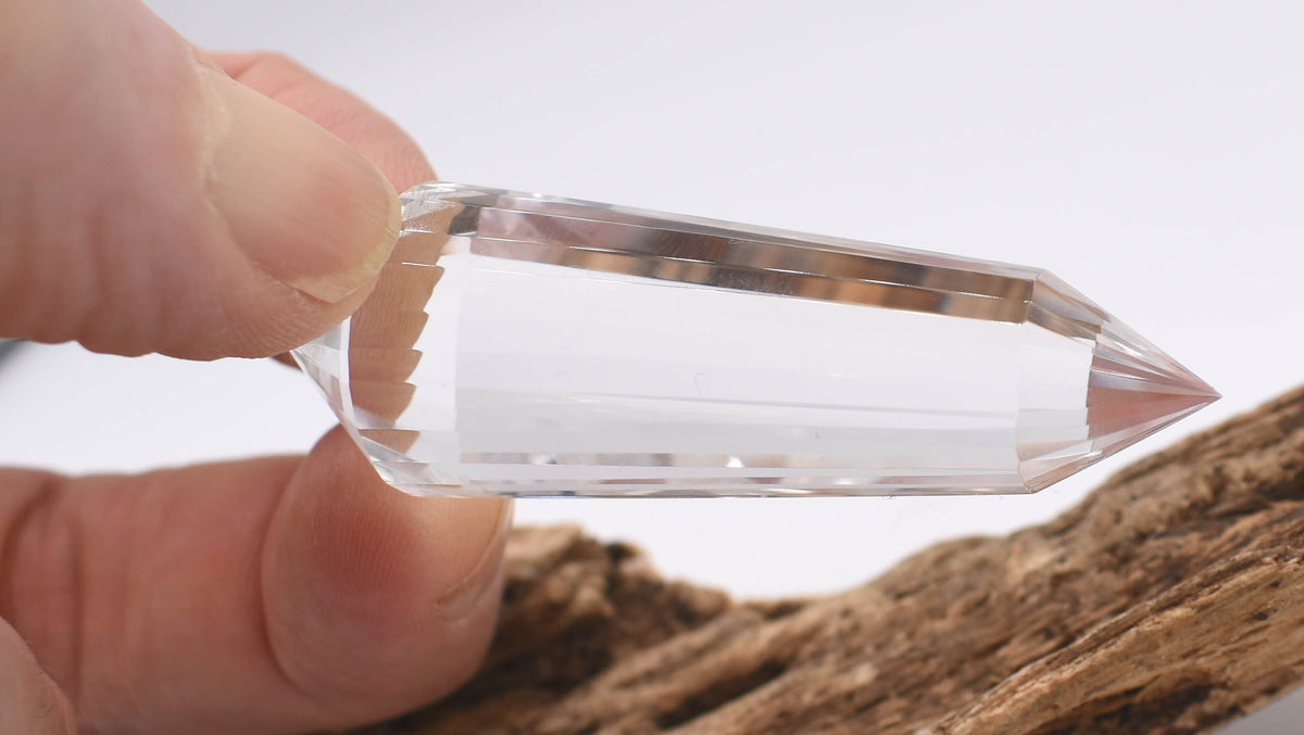 24 Sided Flawless Himalayan Quartz Vogel Wand