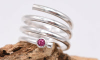 Pink Tourmaline Sterling Silver Ring
