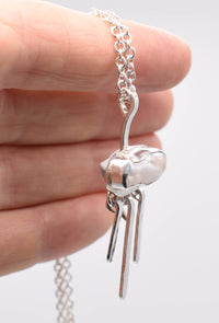 Handmade Biwa Pearl Sterling Silver Pendant