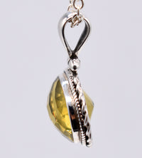 Natural Citrine Sterling Silver Handmade Pendant