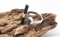 Ruby Zoisite & Black Tourmaline Open Ring