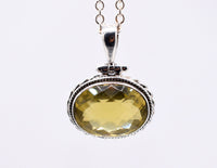 Natural Citrine Sterling Silver Handmade Pendant