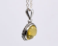 Natural Citrine Sterling Silver Handmade Pendant