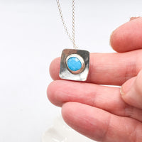 Turquoise Sterling Silver Necklace Handmade