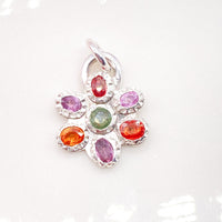 Sapphire Silver Pendant Handmade