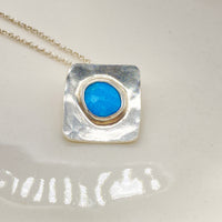 Turquoise Sterling Silver Necklace Handmade