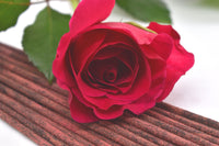 Organic English Rose Incense Sticks ~ Double Strength Temple Grade ~ Hand Rolled Luxury Incense