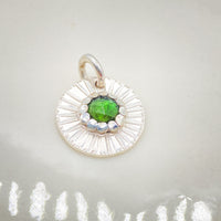 Green Tourmaline Sterling Silver Pendant